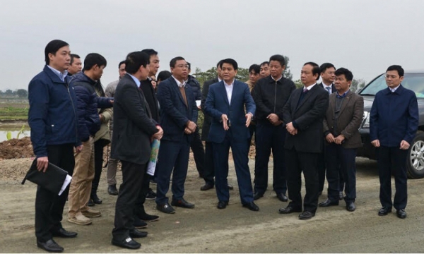 Chủ tịch Nguyễn Đức Chung kiểm tra dự án đầu tư xây dựng đường trục phía Nam